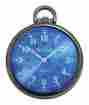 Gwc15027bbl Gotham Mens Gun Metal Ultra Thin Railroad Open Face Quartz Pocket Watch