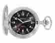 Gwc15042sb Gotham Mens Silver-tone Black Dial Covered Quartz Pocket Watch