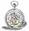 Gwc18800s-st Gotham Mens Silver-tone Mechanical Pocket Watch With Stand