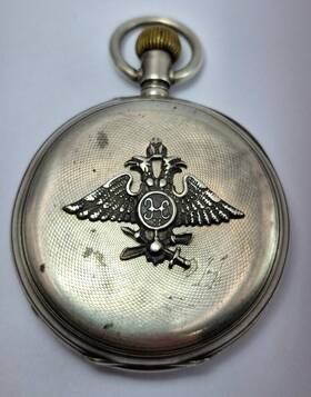 35585 H. Moser Wwi Officer Pocket Watch Hy Silver 84 / 875 Imperial Russia Working