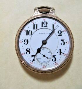 026664 Hamilton Wadsworth Railroad Grade 10k Gold Filled 21j Pocket Watch