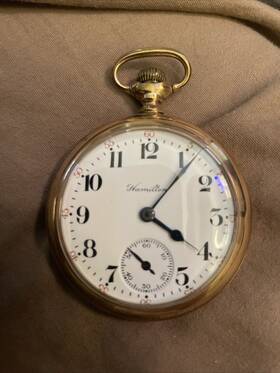 1044689 Hamilton Watch Co. 17 Jewels Pocket #649267 Nice Case And Face