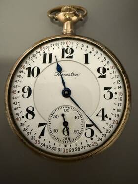 1228504 Hamilton 1917 Mens 16s 21j 992 Gold Filled Pocket Watch - Parts/repair