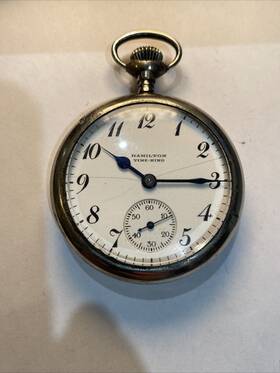 1388597 Hamilton 978 Time King 17 Jewel Adjusted Mens 16s Pocket Watch Runs Good