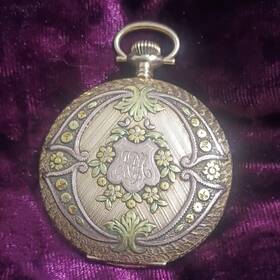 148133 Hamilton Multi Color Gold Elgin Pocket Watch