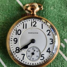 1531841 Hamilton Vintage 1920 Grade 992 Railroad 21 Jewels Pocket Watch - Size 16