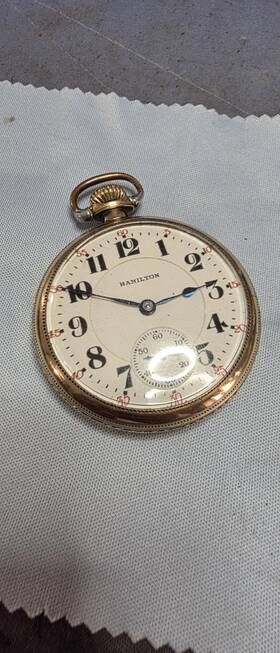 1692934 Hamilton 992 Railroad Grade 21 Jewels Gold Filled Pocket Watch Double Roller