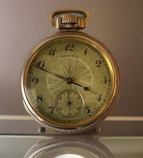 2422966 Hamilton Antique 10k Gold Filled Pocket Watch 1920s Works Original Owners