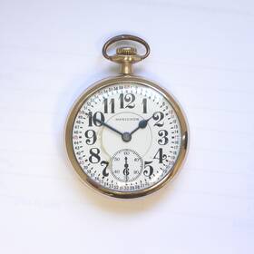 2447873 Hamilton 1932 Gents 21j 20y-gf 16s Lever Set Pocket Watch - #992 Sn