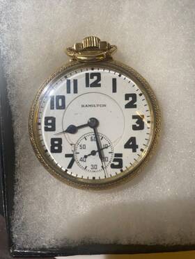2651846 Hamilton 992 Railroad Pocket Watch Runs