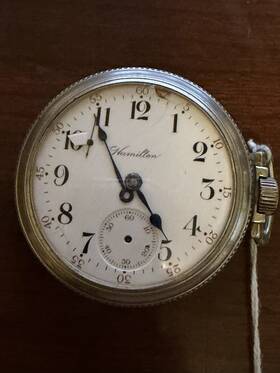193939 Hamilton 285695 18 Size Grade 925 17 Jewel Display Case Pocket Watch