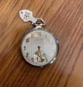 3013295 Hamilton Working Antique 23 Jewels 14k White Gold Pocket Watch