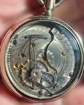 321967 Hamilton 1904 Salesman Sample 925 16s Hunting Profile Pocket Watch 17j Works