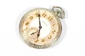 3312887 Hamilton Pocket Watch 912 Model 2 Wadsworth 14k White Gold Filled Size 12