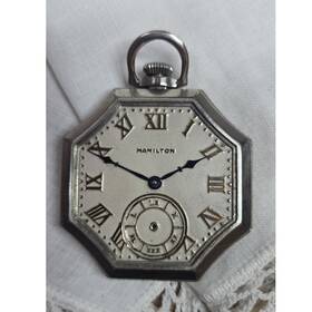3448484 Hamilton 912 17 Jewels Silver 14k Gold Filled Mechanical Pocket Watch