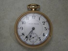 409781 Hamilton Hamilton- 409781- 1903- 10k Gold Filled- Openface- Pocket Watch- Ruby