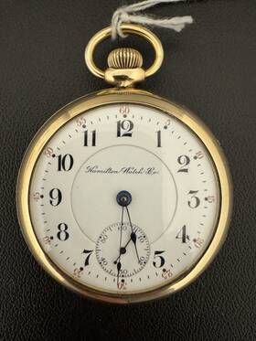 424989 Hamilton Watch Co. The Union Special 17 Jewels Mechanical 18 Size Pocket