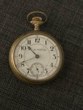 48275 Hamilton Antique 1899 21 Jewel Pocket Watch Running Gold Filled Needs Service
