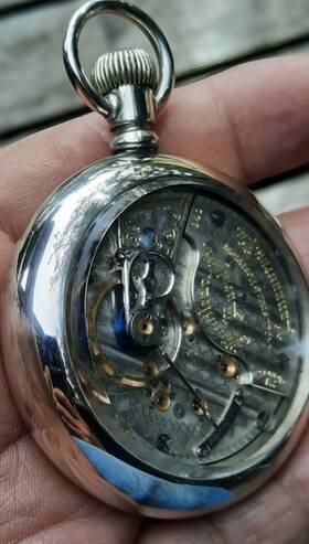 597668 Hamilton Very Nice 1907 940 Pocket Watch Display Back Heavy Glass-video