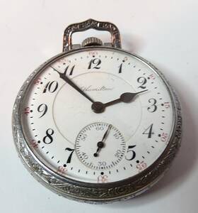 738351 Hamilton Antique Mens 17ftj Manual Pocket Watch Lever Set Sft16 For Parts #738351