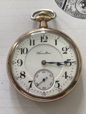 773368 Hamilton 1910 Model 992 16s 21j Usa 14kgf Philadelphia Case Runs Nr
