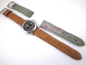 8775 Hamilton Khaki U.s. Army Quartz Watch 37mm Case 12hr / 24hr Dial