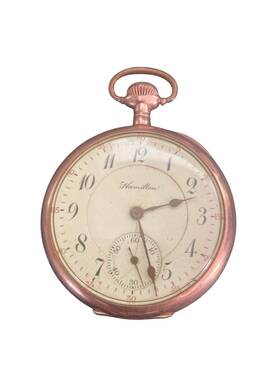 890210 Hamilton Grade 992 Solid 14k Gold Pocket Watch Keeps Perfect Time 21 Jewel