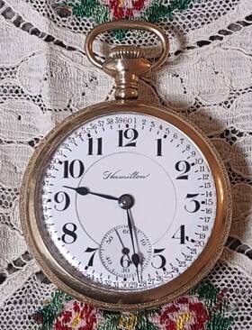 900892 Hamilton Antique 940 18s 21 Jewel 14k Gf Damaskeened Pocket Watch