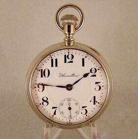 936-railroad Hamilton 111 Years Old Inch 936 17j Salesman Display Case 18s Railroad Pocket Watch