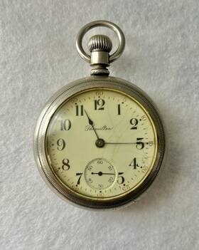 940433 Hamilton Pocket Watch For Parts/repair Circa 1912 Serial #940433 Case Silverine