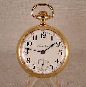 942-railroad Hamilton 122 Years Old Inch 942 21j 10k Gold Filled Open Face 18s Rr Pocket Watch
