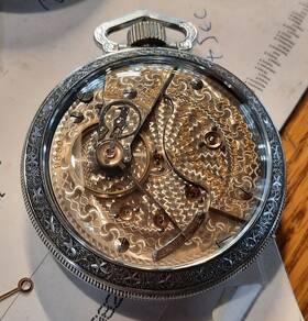 986071 Hamilton 1912 946 Pocket Watch 23 Jewels 18s Display Back Case Video