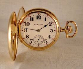 Hamilton 991-railroad 120 Years Old Inch 991 21j 14k Gold Filled Hunter Case 16s Pocket Watch