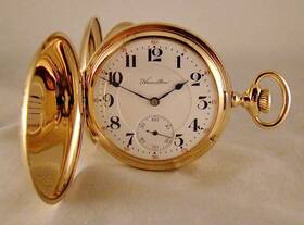 993-railroad Hamilton 109 Years Old Inch 993 21j 10k Gold Filled Hunter Case 16s Pocket Watch