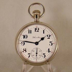 996-railroad Hamilton 108 Years Old Inch 996 19j Salesman Display Case 16s Railroad Pocket Watch