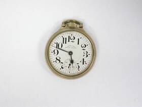 C3883-162 Hamilton Gents 21j 10kgp 16s Railway 992b Pocket Watch Working But Needs Crystal
