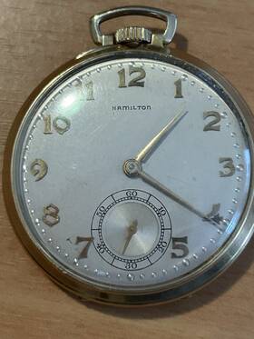 H11804 Hamilton Pocket Watch Inland Manufacturing Gm Gold Filled Late 1960s