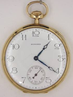 1913 Hamilton K156 Antique E. Howard Series 7 Size 12s 17 Jewel Pocket Watch In 14kt Gold