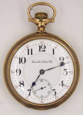 1907 Hamilton K236 992 21 Jewel Pocket Watch Size 16s - Crescent Gf Case
