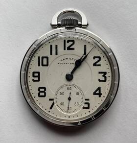 P192607 Hamilton 1962 Railway Special 16s 21j 6 Pos. 992b Pocketwatch Excellent