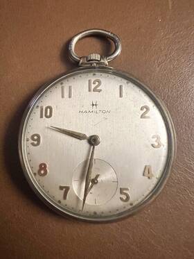 P758884 Hamilton Vintage Pocket Watch 10k Rolled Gold Star Woco Lancaster Tested