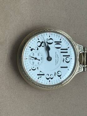 S-24496 Hamilton Special 23 Jewels 450b Railroad Grade Gold Filled Pocket Watch