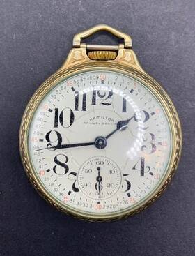 S21865 Hamilton S12268 10k Gold Filled Railway Special Pocket Watch 23 Jewels 950b Usa