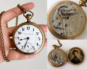 Hamilton Watch Co. 4411974 1905 Grade 940 Railroad Pocket 21j 18s Open Face Running With Chain