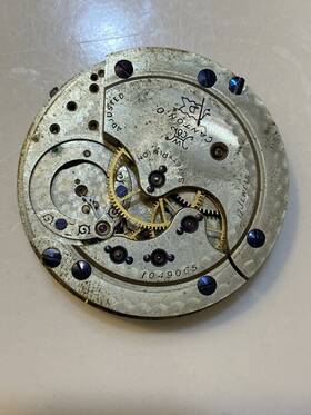 1897 Hampden 108d Rare 16s Private Dome Model 17j Pocket Watch Movement 4 Parts
