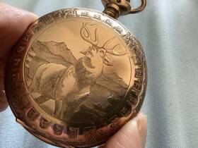 1106345 Hampden 18s 11j Hamden 1897#1106345 Hc Gf Pristine Cond Beautiful Stag Eng. A