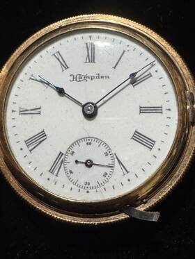 1224519 Hampden Vintage 3/0s 7j Single Sunk 20yr Gf Full Hunter Pocket Watch Serviced