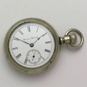 1640619 Hampden Grade 45 Model 4 18 Size Open Face Pocket Watch Ca. 1901 - Parts/repair