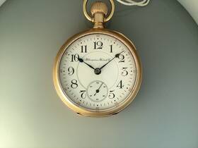 1650004 Hampden 14k Solid Gold 23 Jewel Special Railway 18 Size