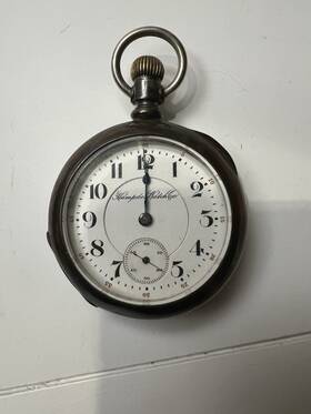 1937076 Hampden Watch Co. Antique Pocket